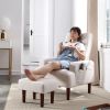 Redde Boo Brand New Modern Design Living Room Cream White Recliner Soft Cozy Sofa Chair With Ottoman