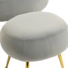 COOLMORE Velvet Accent Chair Modern Upholstered Armchair Tufted Chair with Metal Frame, Single Leisure Chairs for Living Room Bedroom