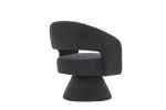 Swivel Accent Chair Armchair, Round Barrel Chair in Fabric for Living Room Bedroom,Grey Teddy