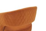 Swivel Accent Chair Armchair, Round Barrel Chair in Fabric for Living Room Bedroom,Orange velvet