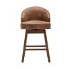 COOLMORE Bar Stools Set of 2 Counter Height Chairs with Footrest for Kitchen, Dining Room And 360 Degree Swivel