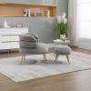 COOLMORE Velvet Accent Chair Modern Upholstered Armchair Tufted Chair with Metal Frame, Single Leisure Chairs for Living Room Bedroom