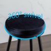 counter swing stool velvet Black color,barstools Set of 2