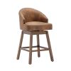 COOLMORE Bar Stools Set of 2 Counter Height Chairs with Footrest for Kitchen, Dining Room And 360 Degree Swivel