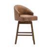 COOLMORE Bar Stools Set of 2 Counter Height Chairs with Footrest for Kitchen, Dining Room And 360 Degree Swivel