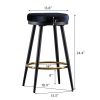 counter swing stool velvet Black color,barstools Set of 2