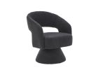 Swivel Accent Chair Armchair, Round Barrel Chair in Fabric for Living Room Bedroom,Grey Teddy