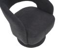 Swivel Accent Chair Armchair, Round Barrel Chair in Fabric for Living Room Bedroom,Grey Teddy