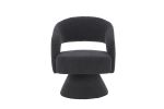 Swivel Accent Chair Armchair, Round Barrel Chair in Fabric for Living Room Bedroom,Grey Teddy