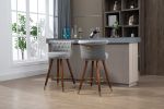 COOLMORE Swivel Bar Stools with Backrest Footrest ,with a fixed height of 360 degrees