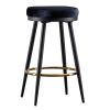 counter swing stool velvet Black color,barstools Set of 2