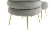 COOLMORE Velvet Accent Chair Modern Upholstered Armchair Tufted Chair with Metal Frame, Single Leisure Chairs for Living Room Bedroom