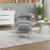COOLMORE Velvet Accent Chair Modern Upholstered Armchair Tufted Chair with Metal Frame, Single Leisure Chairs for Living Room Bedroom