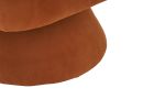Swivel Accent Chair Armchair, Round Barrel Chair in Fabric for Living Room Bedroom,Orange velvet