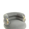 COOLMORE Velvet Accent Chair Modern Upholstered Armchair Tufted Chair with Metal Frame, Single Leisure Chairs for Living Room Bedroom