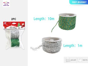 Christmas Metal Wire Yarn Cotton Thread With Gold Thread Duct 2PC (Option: 2pc)