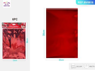 Red Aluminum Film Self-adhesive Bag 6PC (Option: 6PC)