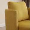 30.7" Wide Accent Chair with Ottoman Armchair Upholstered Reading Chair Single Sofa with Wooden Leg and Throw Pillow for Living Room Bedroom Dorm Room