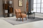 COOLMORE Wood Frame Armchair, Modern Accent Chair Lounge Chair for Living Room