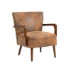 COOLMORE Wood Frame Armchair, Modern Accent Chair Lounge Chair for Living Room