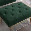 36.61'' Wide Modern Accent Chair With 3 Positions Adjustable Backrest, Tufted Chaise Lounge Chair, Single Recliner Armchair With Ottoman And Gold Legs