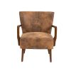 COOLMORE Wood Frame Armchair, Modern Accent Chair Lounge Chair for Living Room